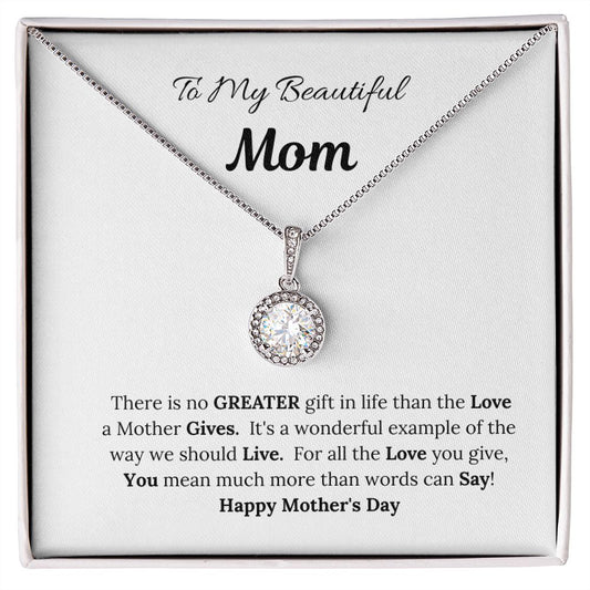 To My Beautiful Mom/Mother's Day Hope Necklace