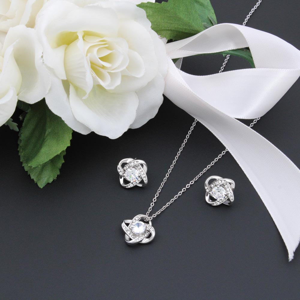 To My Soulmate Love Knot Necklace & Earrings